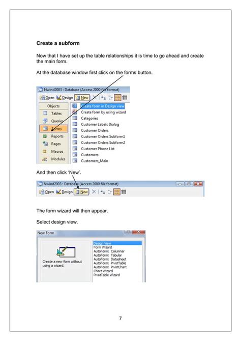 Image result for Microsoft Access Subform Tutorial
