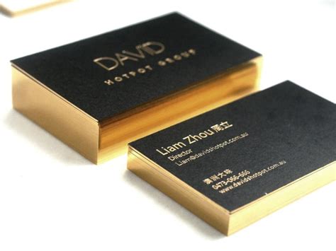 Buy 100 Luxury Gold Foil Business Cards Design and Print, QR Calling ...