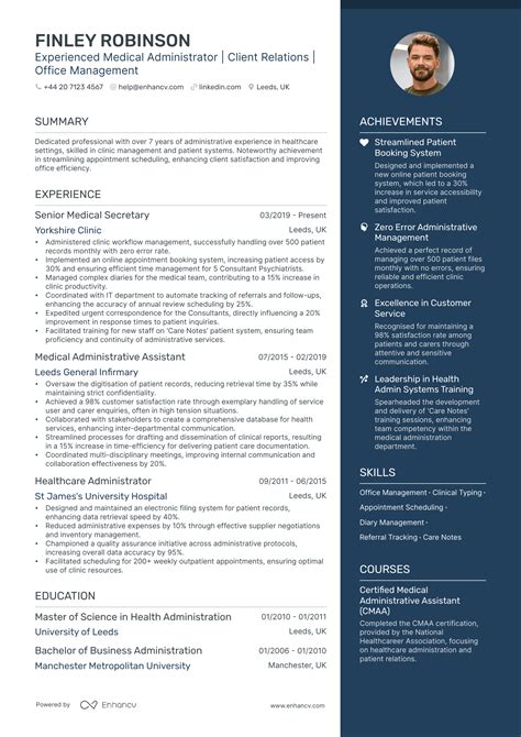 Image result for Example Medical CV