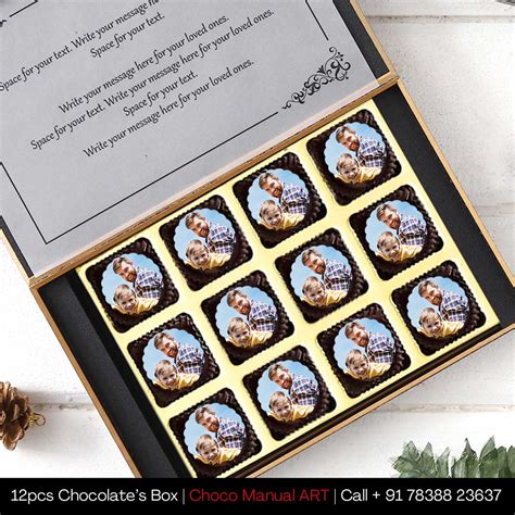 Bright yellow elegant design box of personalised chocolates – Choco ...
