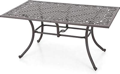 MFSTUDIO Cast Aluminum Patio Dining Table, India | Ubuy