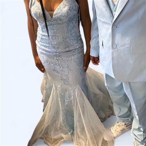 Women's Dress - Blue/Silver - 3 – Blue mermaid dress … - Gem