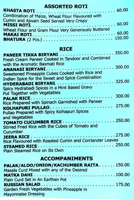 Menu at Golden Wheel Restaurant and Bar, Mumbai, 11
