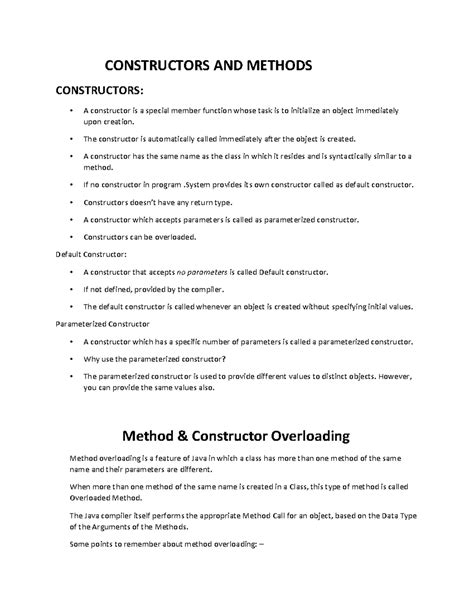 Image result for Constructors and Methods in Java