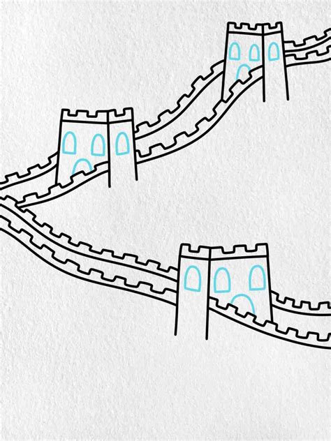How to Draw the Great Wall of China - HelloArtsy