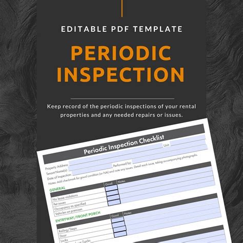 Buy Periodic Rental Inspection Checklist (instant Download - Editable ...