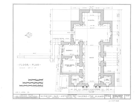 Mission San Antonio de Valero Floor Plan