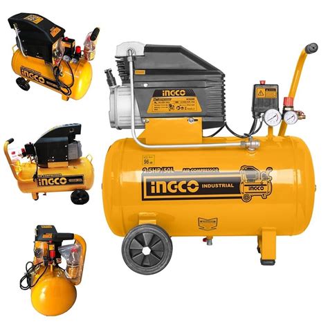Compressore aria 50 Lt Litri 1 Kw elettrico 8 bar Ingco