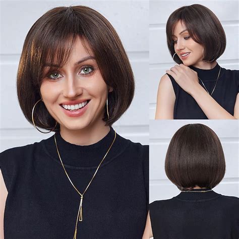 Mezcla de cabello humano Peluca Corta Heterosexual Corte Pixie Parte ...