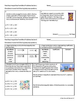Image result for Two-Step Inequality Word Problems