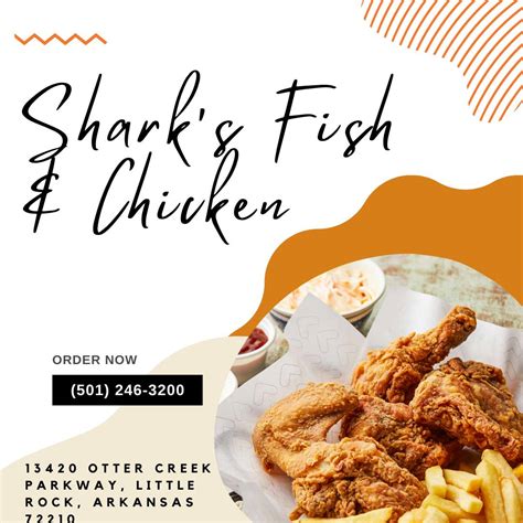 Menu at Shark's Fish & Chicken fast food, Little Rock, Otter Creek Pkwy
