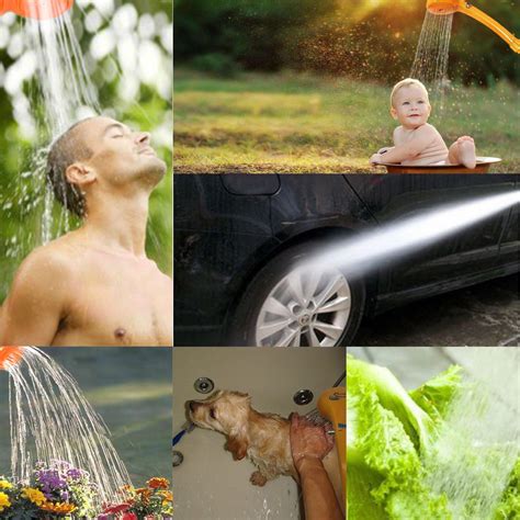 Buy HiVehicle Portable Camping Shower Outdoor Handheld Shower,12V ...
