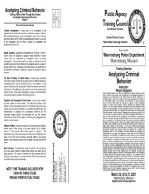 Fillable Online Criminal Profiling - A Viable Investigative Tool ...