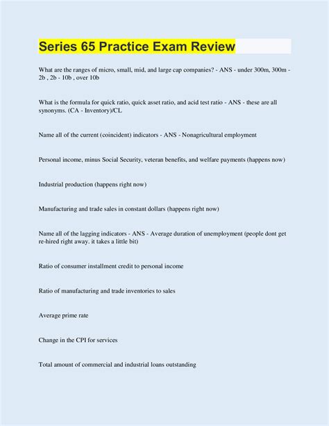 Series 65 Practice Exam Review - Scholarfriends