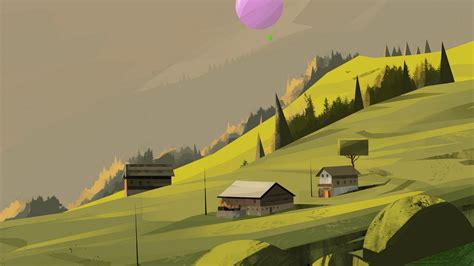 Download wallpaper 1600x900 village, houses, trees, slope, mountains ...