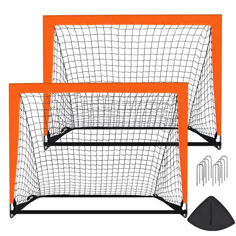 Kid Odyssey 4'x3' Portable Pop Up Soccer Goals, Set of 2 Soccer Nets ...