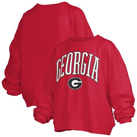 Women's Pressbox Red Georgia Bulldogs Janise Arch Over Logo Waist ...