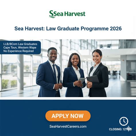 Sea Harvest Law Graduate Programme 2026: LLB & BCom Law (Cape Town)