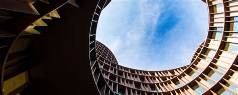 Download wallpaper 2560x1024 building, bottom view, facade, sky ...