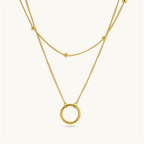 Minimal Hoop Charm Necklace – PALMONAS