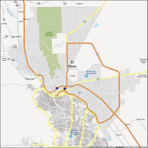 El Paso Texas Map - GIS Geography