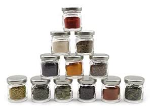 Buy Glazzure Cute 50 ml Airtight Glass Jar Containers for Honey, Spices ...