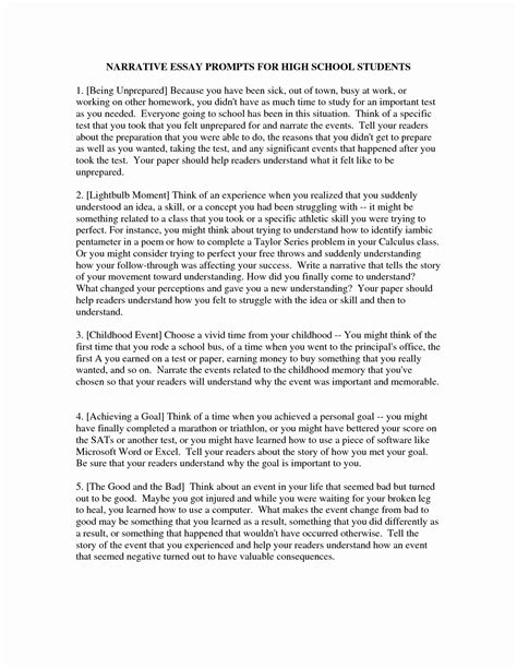 Image result for Personal Narrative Examples 8th Grade