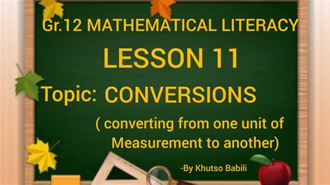 Image result for Math Lit Conversions