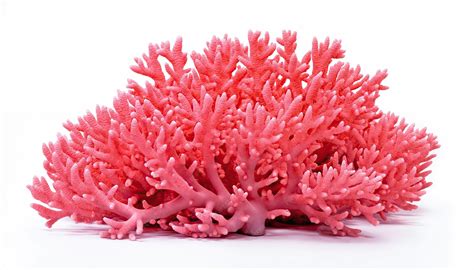 Premium Photo | Pink coral Beautiful underwater plant isolated on white ...