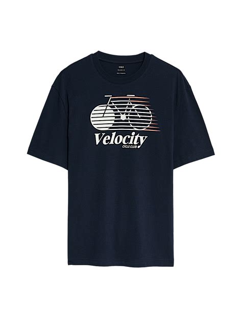 Buy Pure Cotton Bike Print T-shirt at Marks & Spencer
