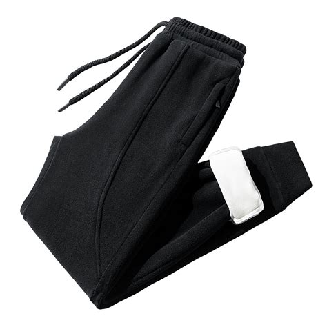 Men's Winter Fleece Pants Sherpa Lined Sweatpants Active Running Jogger ...