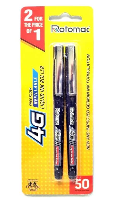 Rotomac 4G Liquid Ink Roller Ball pen (Twin Pack) : Amazon.in: Office ...