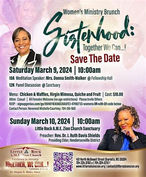 Sisterhood "Together We Can", Little Rock African Methodist Episcopal ...