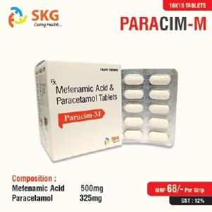 Paracim m - Mefenamic Acid Paracelamol 500mg 325mg - Swastik Life Sciences