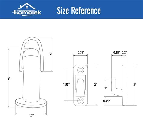 Buy HOMOTEK Heavy Duty Latch Hook Stop,Door Holder Stopper with Sound ...