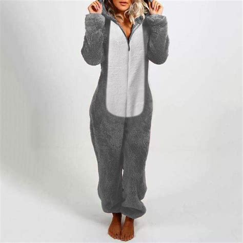 jsaierl Christmas Pajamas for Women Onesies, Fleece Onesie Pajamas for ...