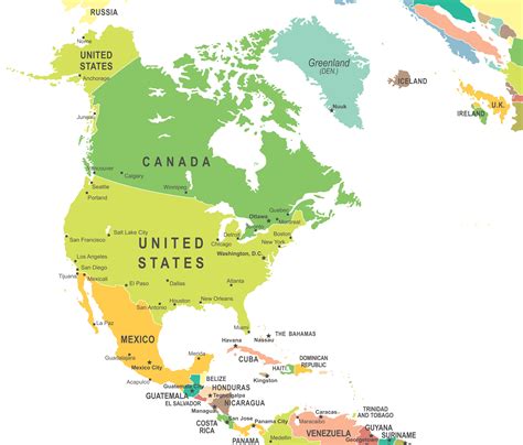 North American Countries And Capitals List North America Capitals