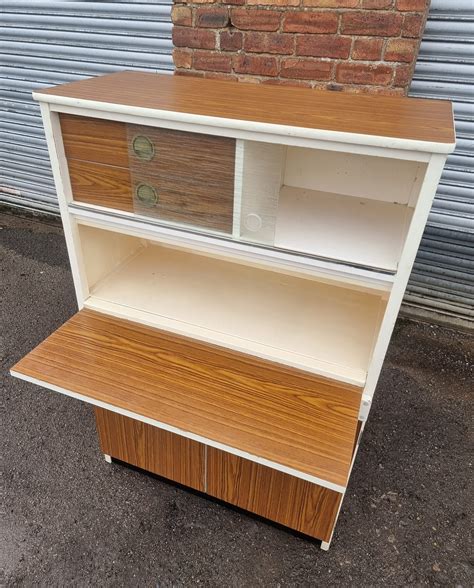 Mid-Century Kitchen Cabinet by 'Fortress', Drop-Front Retro Kitchen ...