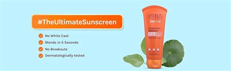 Lotus Herbals Safesun UltraRx Matte Sunscreen SPF 50 PA++++ | Cica ...