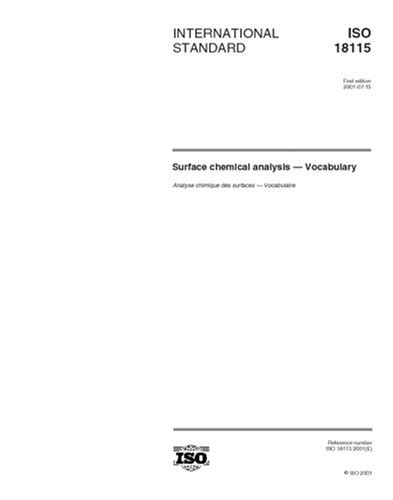 ISO 18115:2001, Surface chemical analysis - Vocabulary : Amazon.in: Books