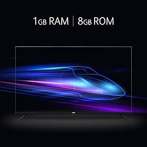 VW 101 cm (40 inches) Playwall Frameless Series Full HD Android Smart ...