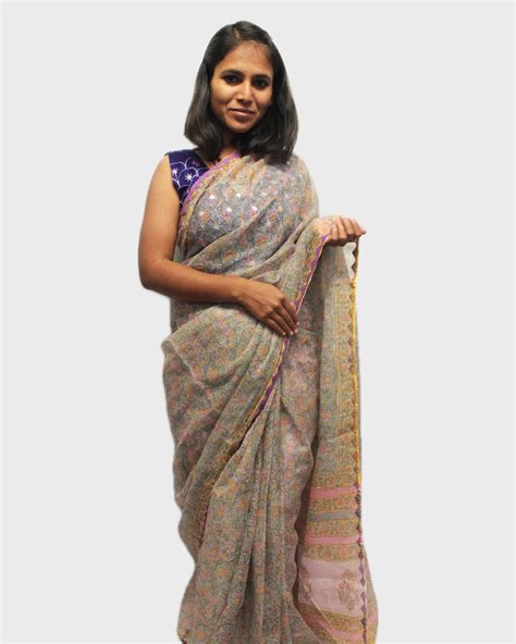 Buy Handcrafted Saree and Blouse | By artisans of Mewar, Rajasthan ...