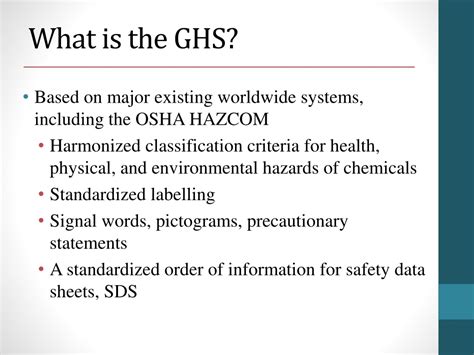 Image result for Introduction to GHS System