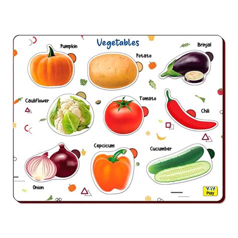 Vegetables Shapes Wooden Puzzle 3+ Years – Mini Leaves