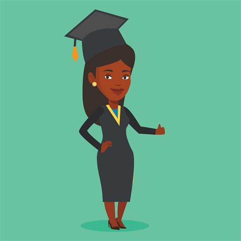 Black female graduate Vectors - Download Free High-Quality Vectors from ...