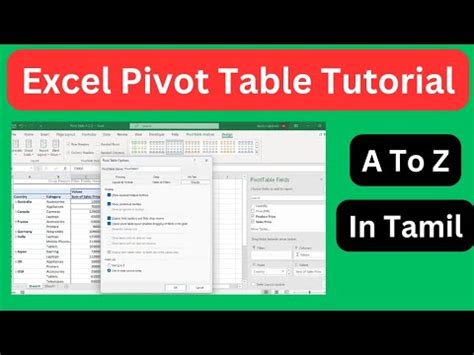 Image result for Excel Tutorial Tamil PivotTable