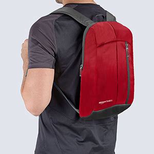amazon basics - Mini Backpack for Outdoor Use (12 l) (Red) : Amazon.in ...