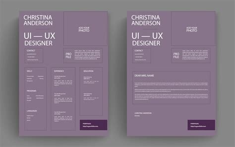 Professionelle, saubere, moderne Lebenslauf-Lebenslauf- und Anschreiben ...