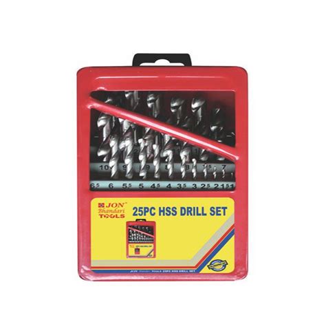 Buy JON BHANDARI HSS DRILL SET 25 PCS IRON BOX RED | Best Price In ...