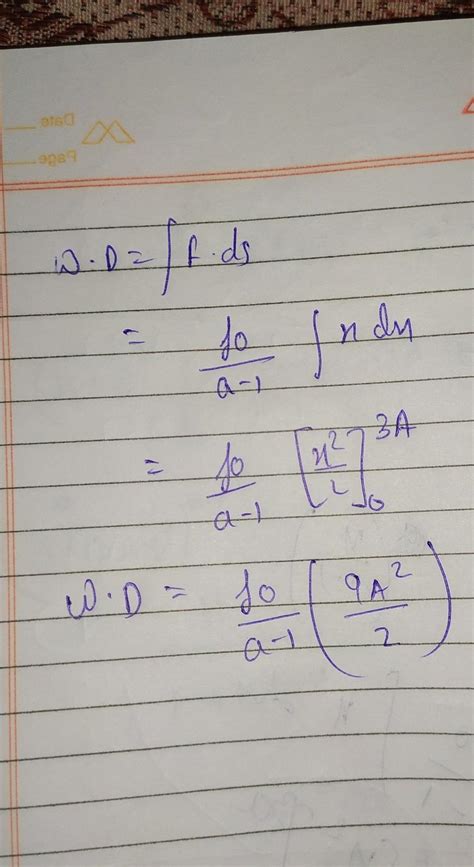 the force exerted on the force exerted on object is F=fo(x/a-1) find ...